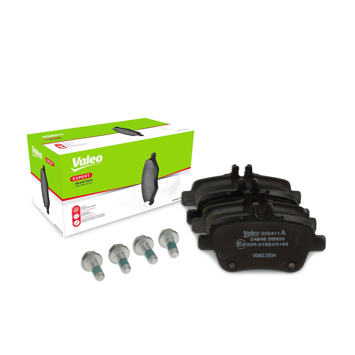 Jeu de 4 plaquettes de frein VALEO ref. 302411A